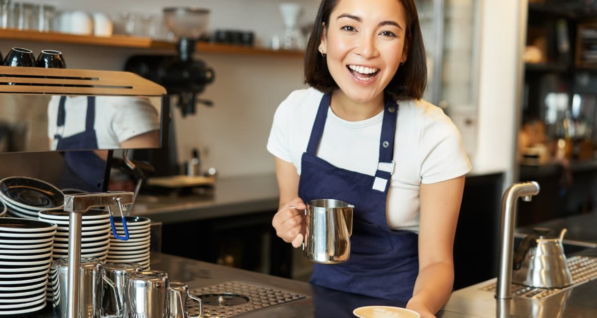Pembuat Olahan Kopi Seorang Barista Yang Handal