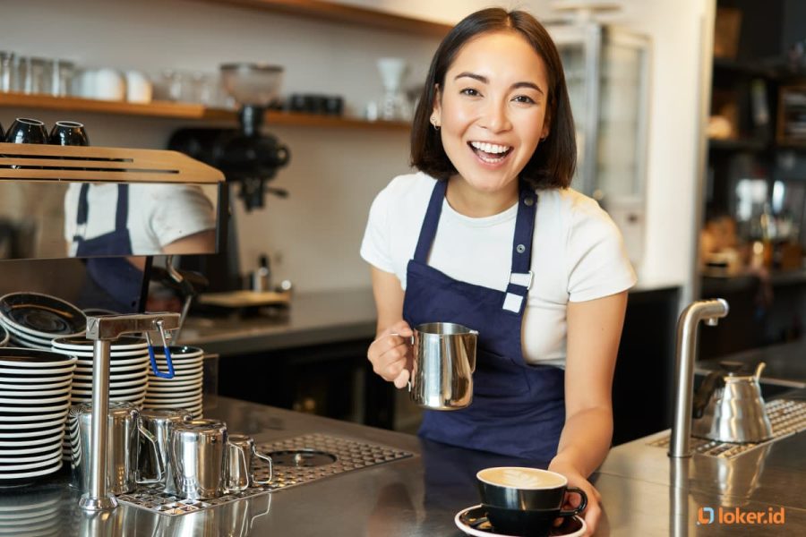 Pembuat Olahan Kopi Seorang Barista Yang Handal