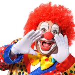 Pertunjukan Seseorang Badut Dengan Aksi Lucu