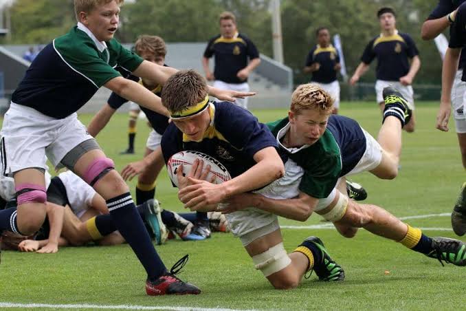 Olahraga Kekuatan Fisik Rugby Dengan Dua Regu